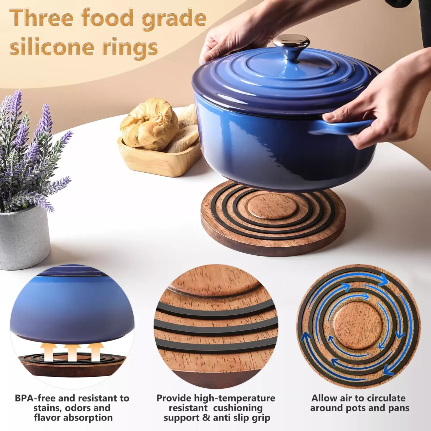 Magnetic Wooden Trivet