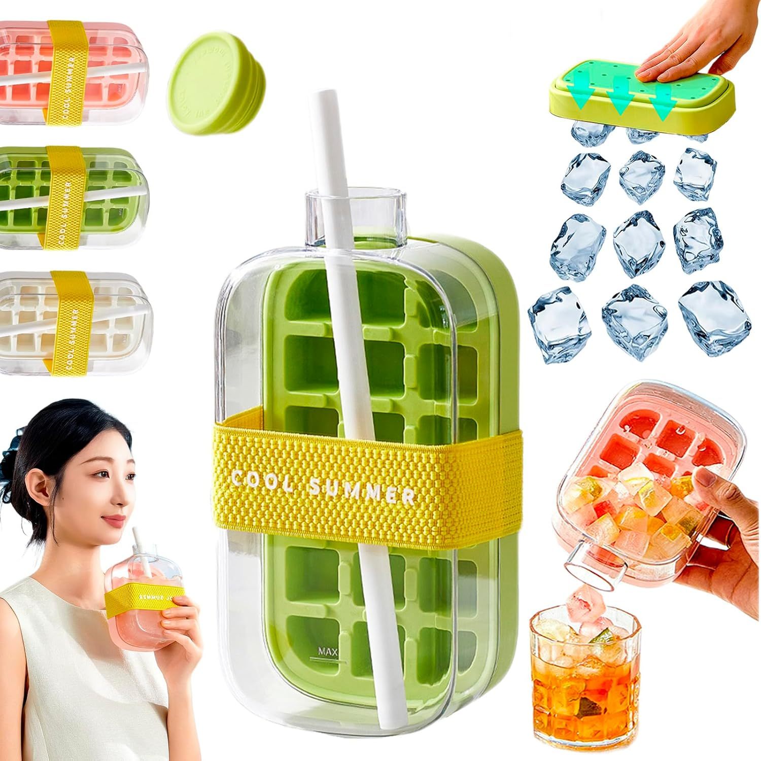 🎁Last Day Promotion 49% OFF🧊🧊——Zero Touch Press Ice Cube Mold