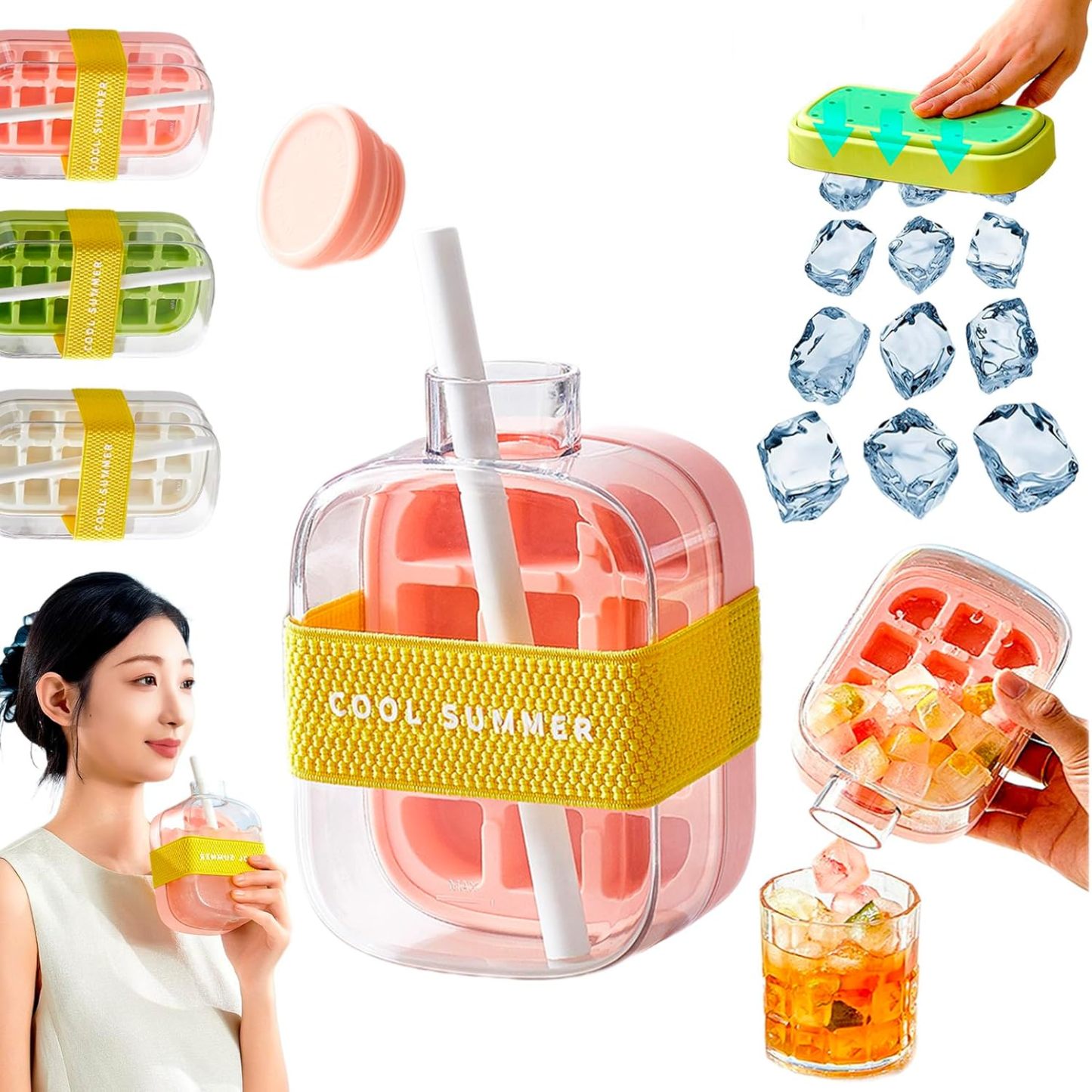 🎁Last Day Promotion 49% OFF🧊🧊——Zero Touch Press Ice Cube Mold(BUY 1