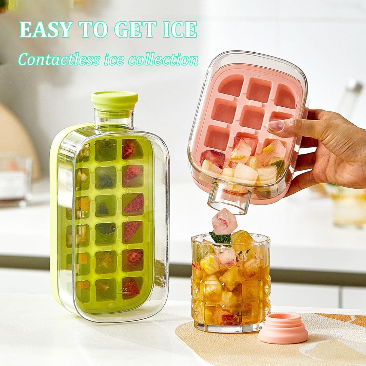 🎁Last Day Promotion 49% OFF🧊🧊——Zero Touch Press Ice Cube Mold
