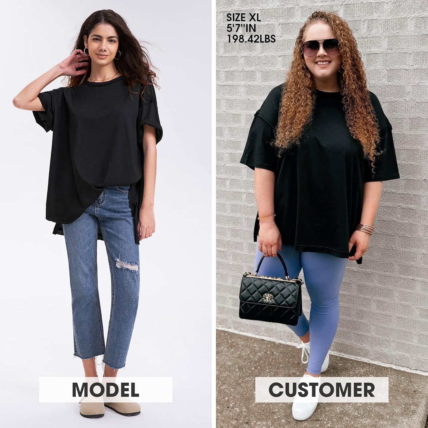 Womens Summer Oversized T Shirts 2025 Casual Short Sleeve Loose Maternity Tops Crewneck Tunic Plus Gym Workout Top