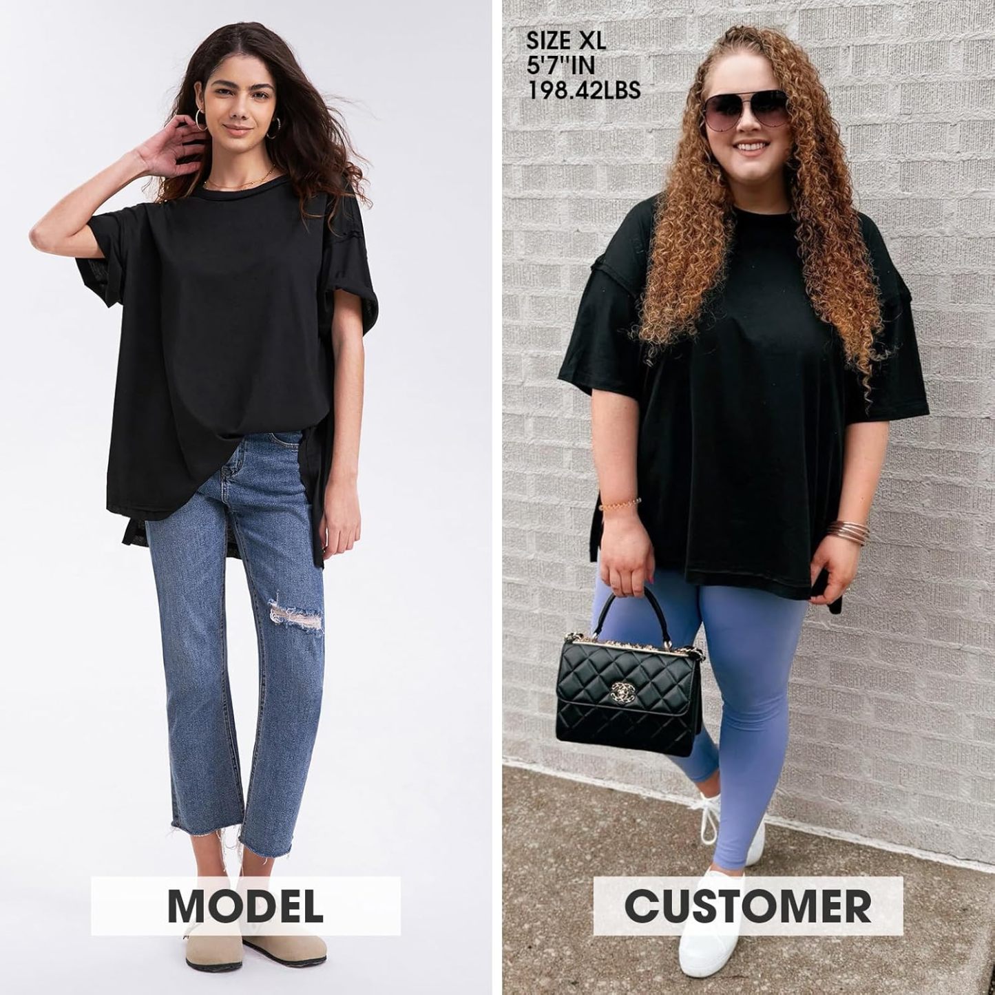 Womens Summer Oversized T Shirts 2025 Casual Short Sleeve Loose Maternity Tops Crewneck Tunic Plus Gym Workout Top