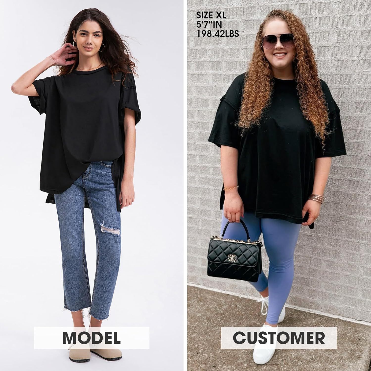 Womens Summer Oversized T Shirts 2025 Casual Short Sleeve Loose Maternity Tops Crewneck Tunic Plus Gym Workout Top