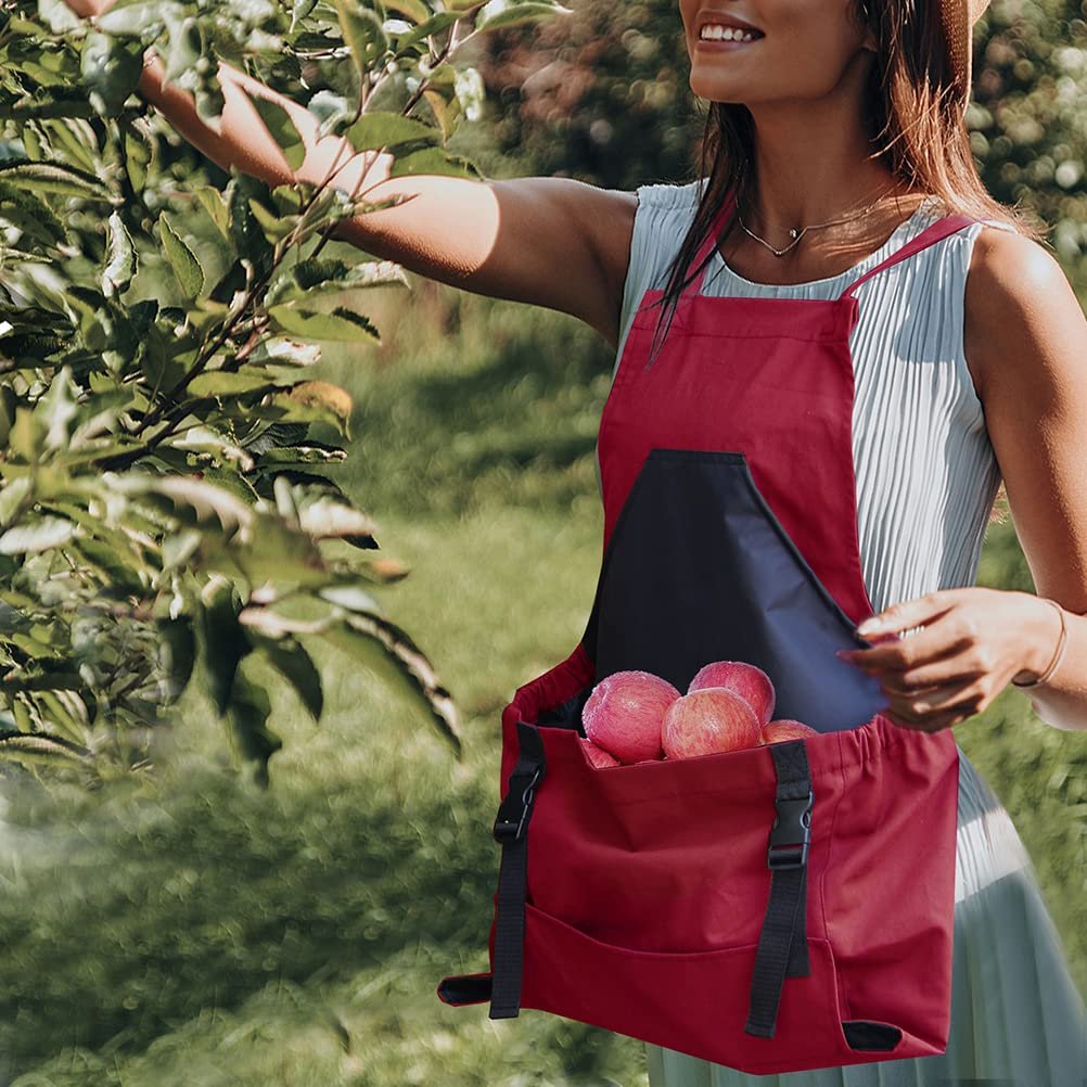Cross Back Gardening Apron With Deep Kangaroo Release Pockets