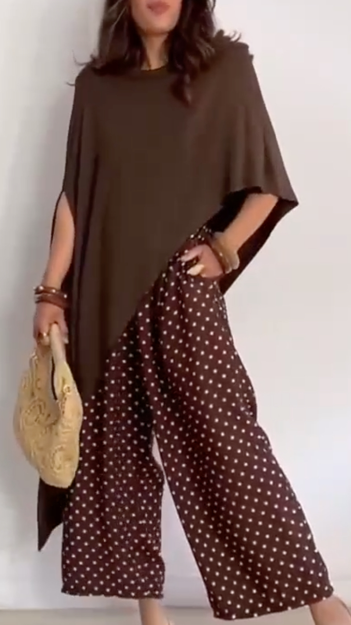 Women's Round Neck Irregular Casual Top