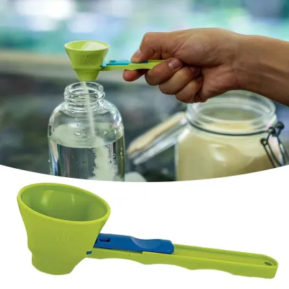 Measuring Spoon with Funnel Scoop