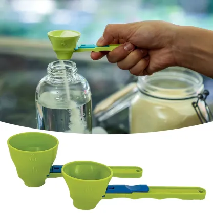 Measuring Spoon with Funnel Scoop