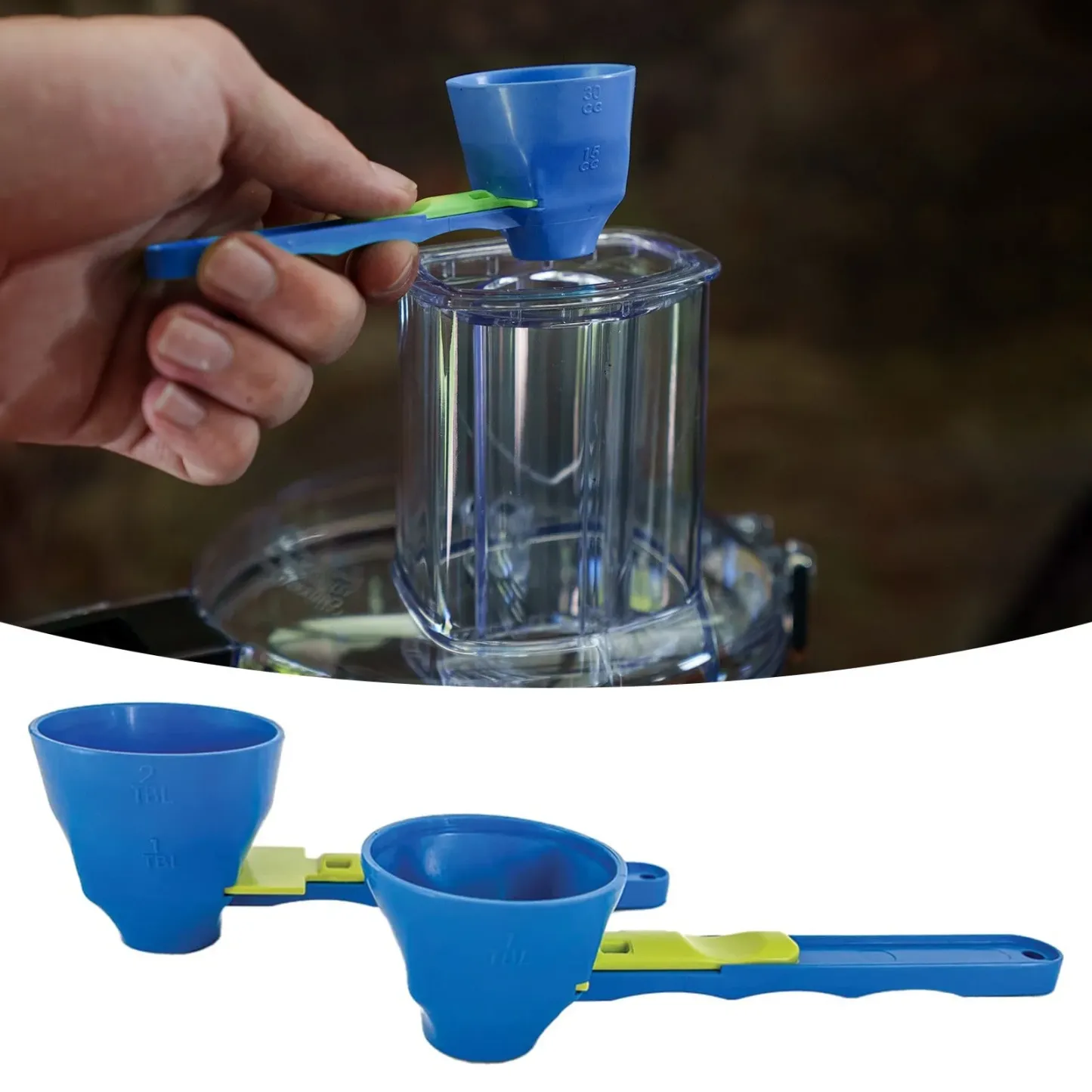 Measuring Spoon with Funnel Scoop