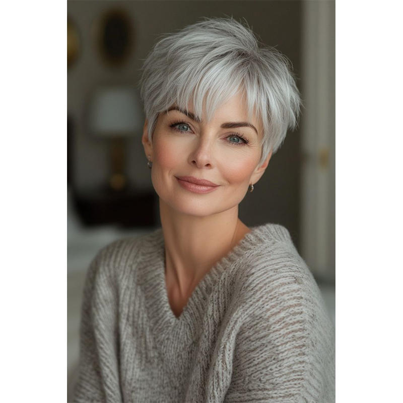 Top Hair Pieces Mini Short straight hair Topper with bangs