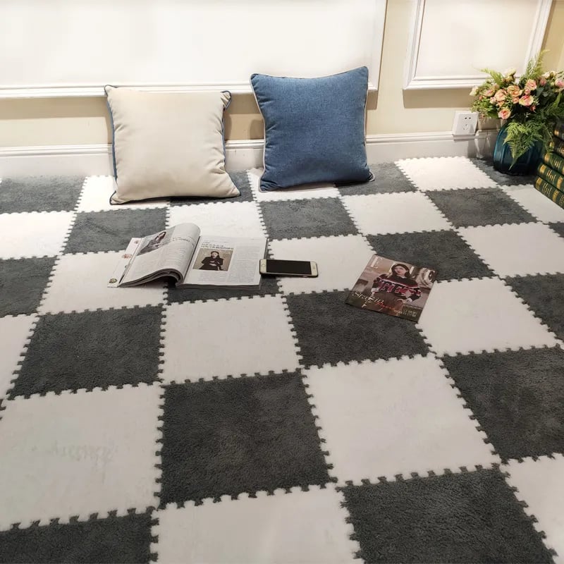 alwaysdwellTM - Child Carpet Baby Assembled Home Shaggy Soft Splice EVA Foam Mats