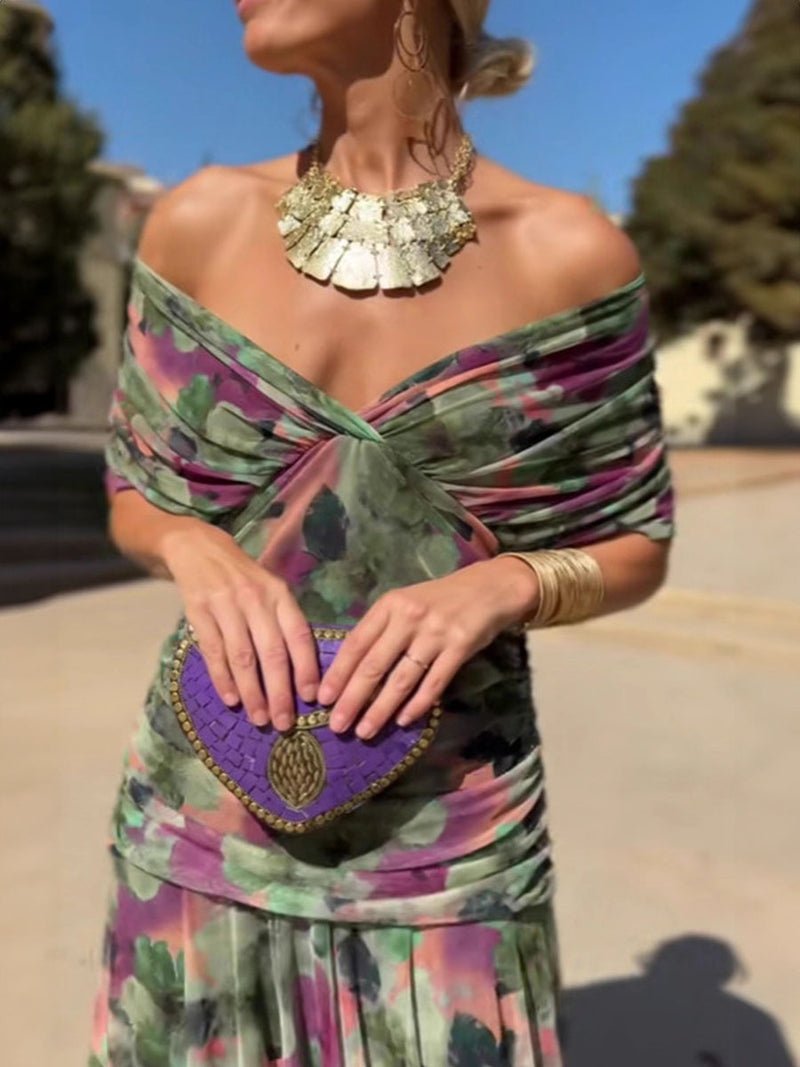 Women's Elegant Mesh Boutonniere Dress