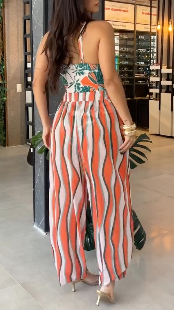 Tropical Print Vacation 2‐Piece Set