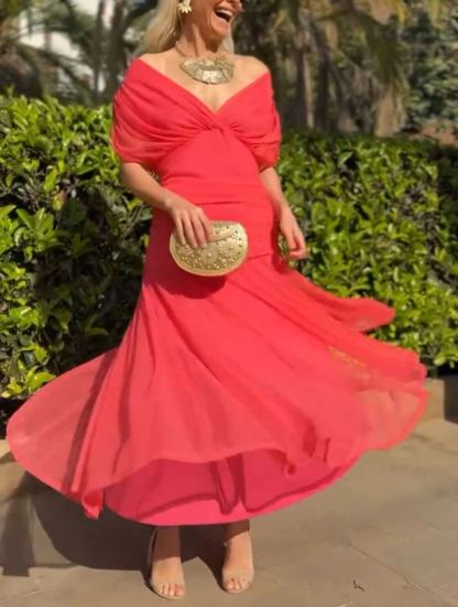 Women's Elegant Mesh Boutonniere Dress