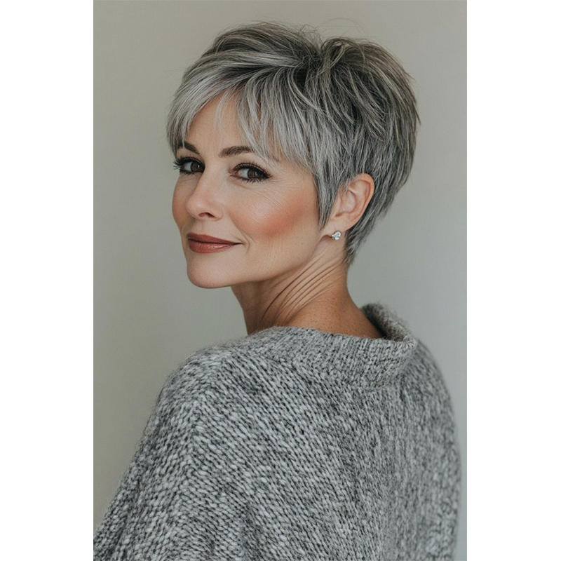 Top Hair Pieces Mini Short straight hair Topper with bangs