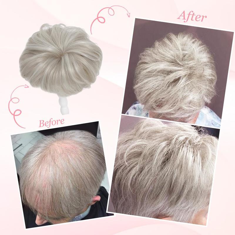 Top Hair Pieces Mini Short straight hair Topper with bangs