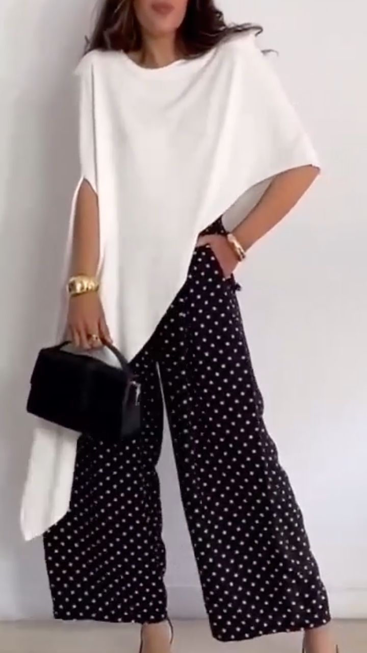 Women's Round Neck Irregular Casual Top