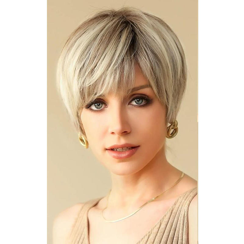 Top Hair Pieces Mini Short straight hair Topper with bangs