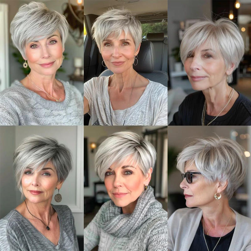 Top Hair Pieces Mini Short straight hair Topper with bangs