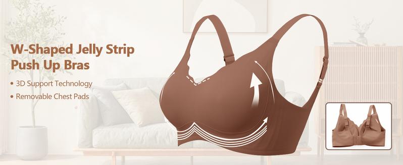 Product Introduction of OEAK Women Seamless Bras No Underwire Scalloped Push Up Bras Soft Wireless Comfort Bralettes Full Coverage Everyday Bra Womenswear Adjustable 4