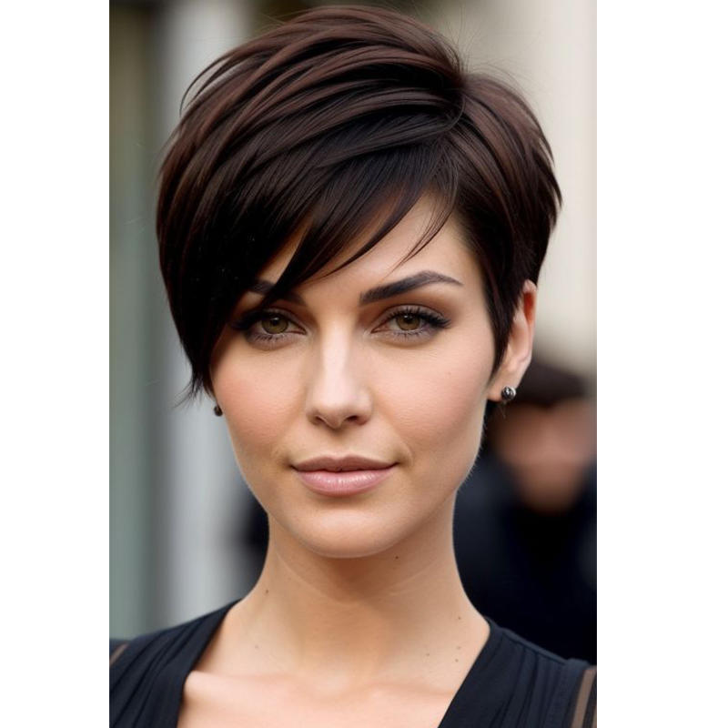 Top Hair Pieces Mini Short straight hair Topper with bangs