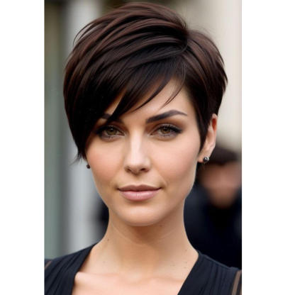 Top Hair Pieces Mini Short straight hair Topper with bangs