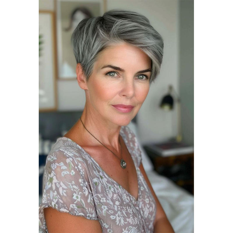 Top Hair Pieces Mini Short straight hair Topper with bangs