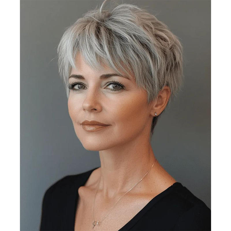 Top Hair Pieces Mini Short straight hair Topper with bangs