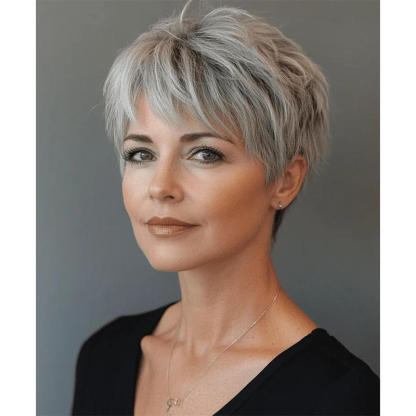 Top Hair Pieces Mini Short straight hair Topper with bangs