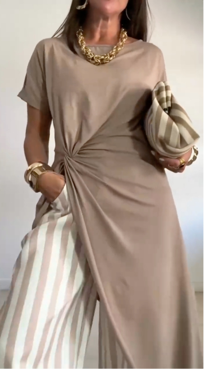 Women's Round Neck Irregular Casual Top