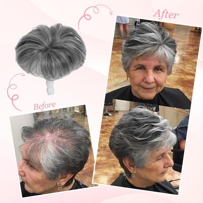 Top Hair Pieces Mini Short straight hair Topper with bangs