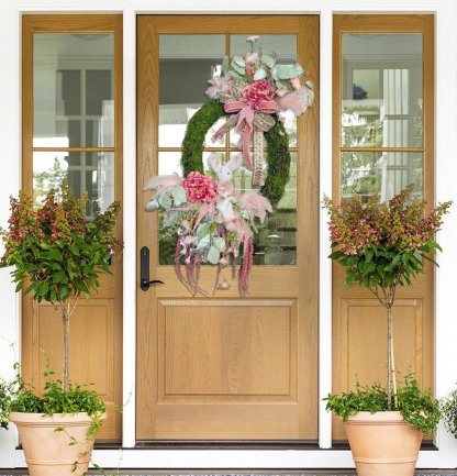 Bunny Wreath, Bunny Door Hanger, Spring Wreath