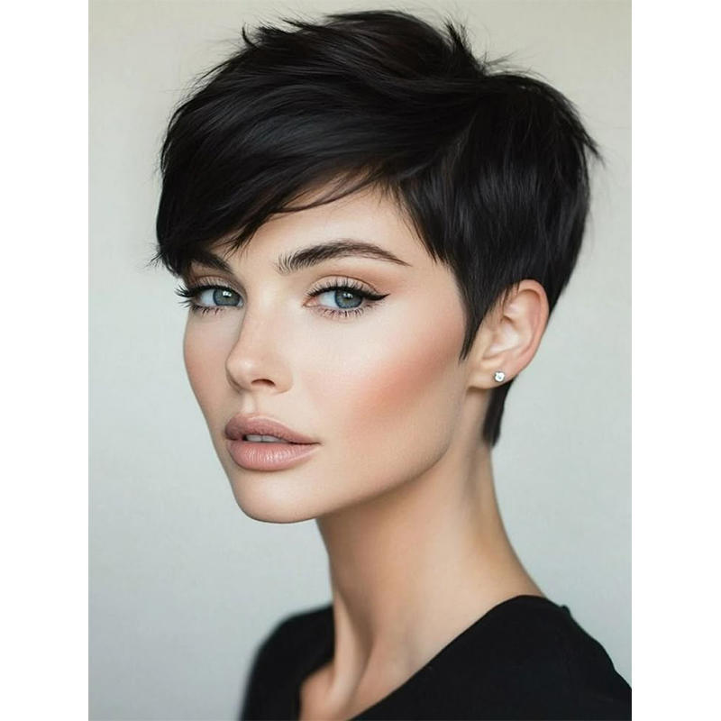 Top Hair Pieces Mini Short straight hair Topper with bangs