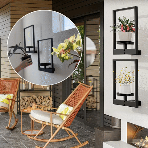 Metal Wall Mounted Indoor Plant Pot