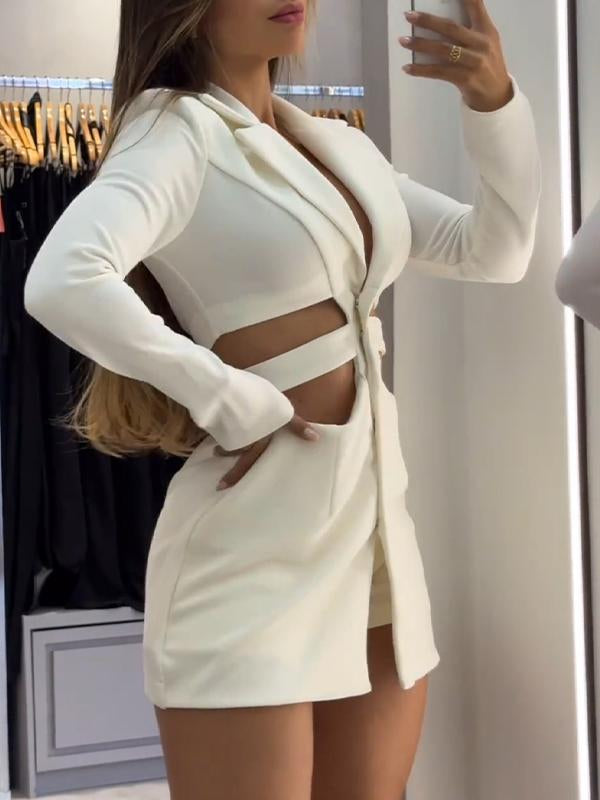 Women's Lapel Hollow Suit