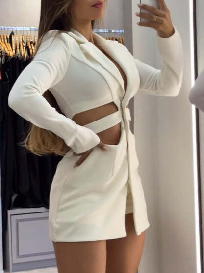 Women's Lapel Hollow Suit