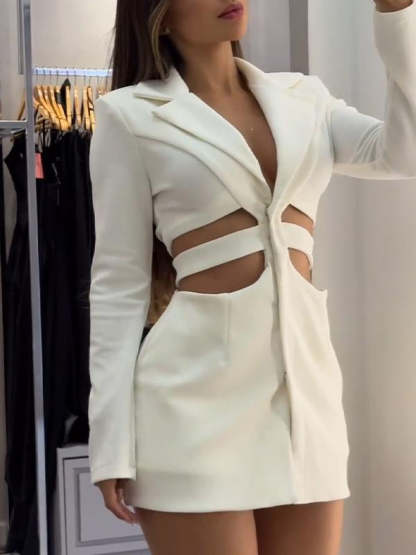 Women's Lapel Hollow Suit