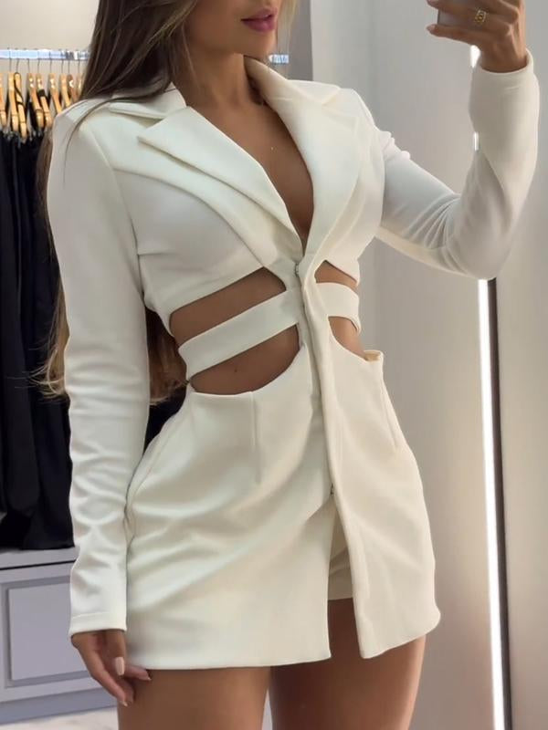 Women's Lapel Hollow Suit