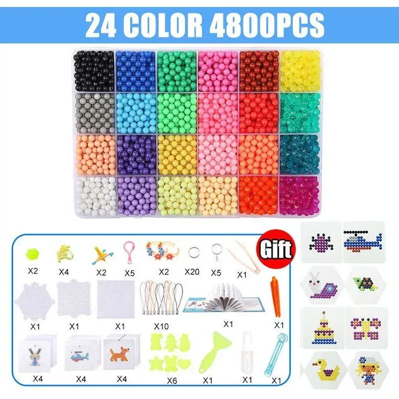 Water Mist Magic Beads: Creative DIY Puzzle Toy Set for Boys and Girls