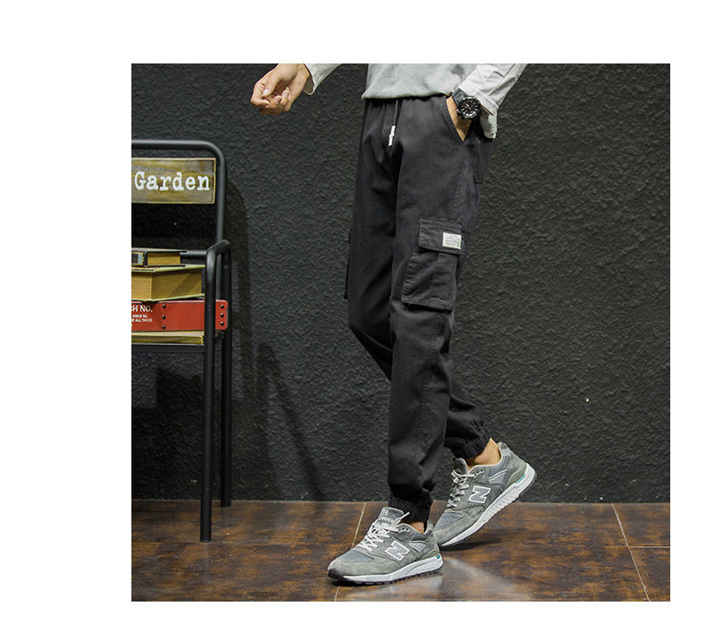 7XL Cargo Pants Men Quality Cotton Pencil Pants Male Washed Slim Fit Pants Mens Trousers Korean Brand MuLS Plus Size Casual Pant 09