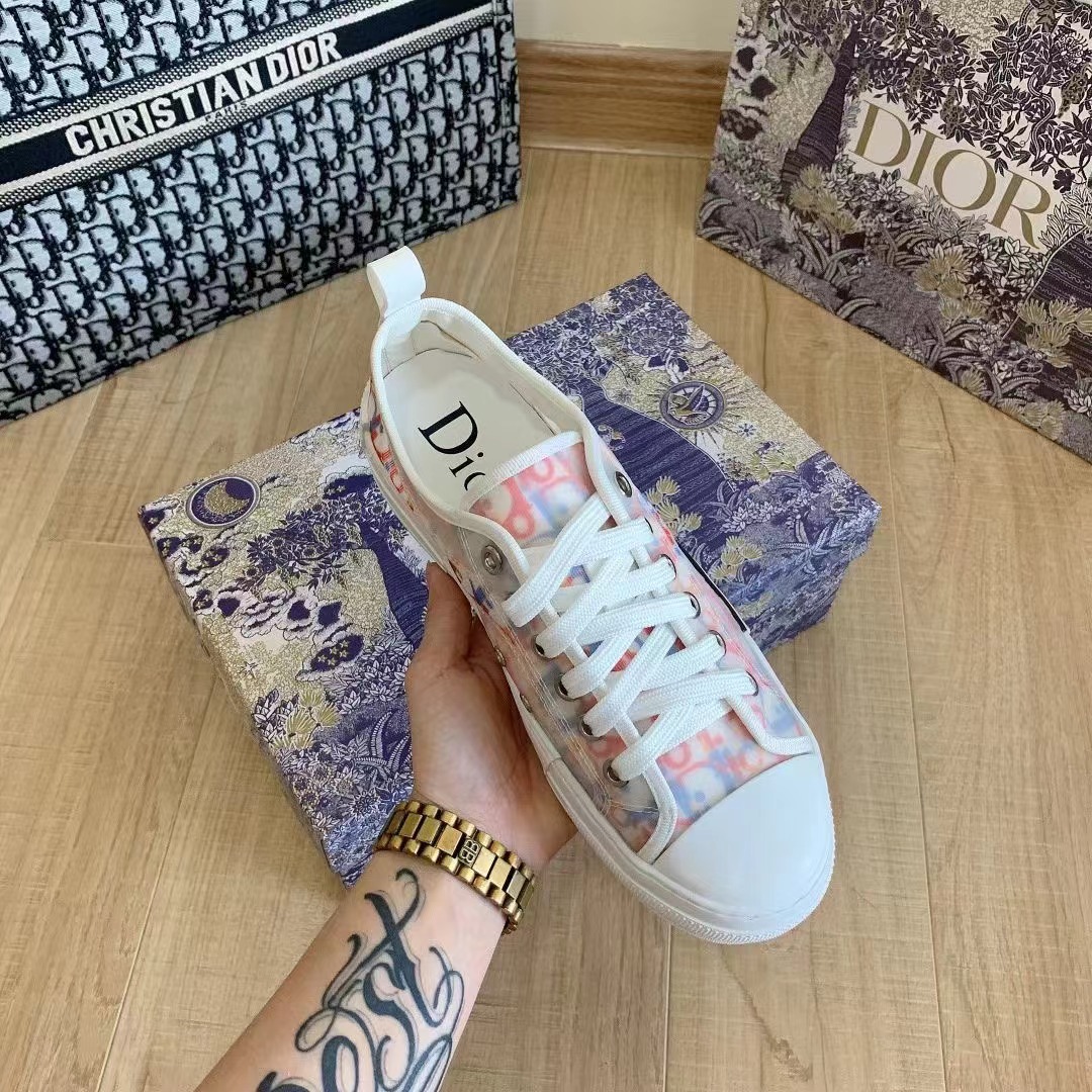 [Copy]B23 Low-Top Sneaker Red Blue Oblique Canvas