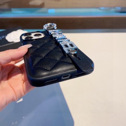 Diamond Letter Wristband Phone Case