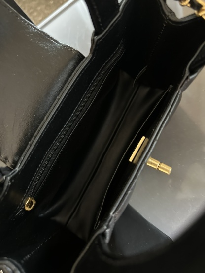 Shiny Aged Calfskin Coral Mini Kelly Shopping Bag