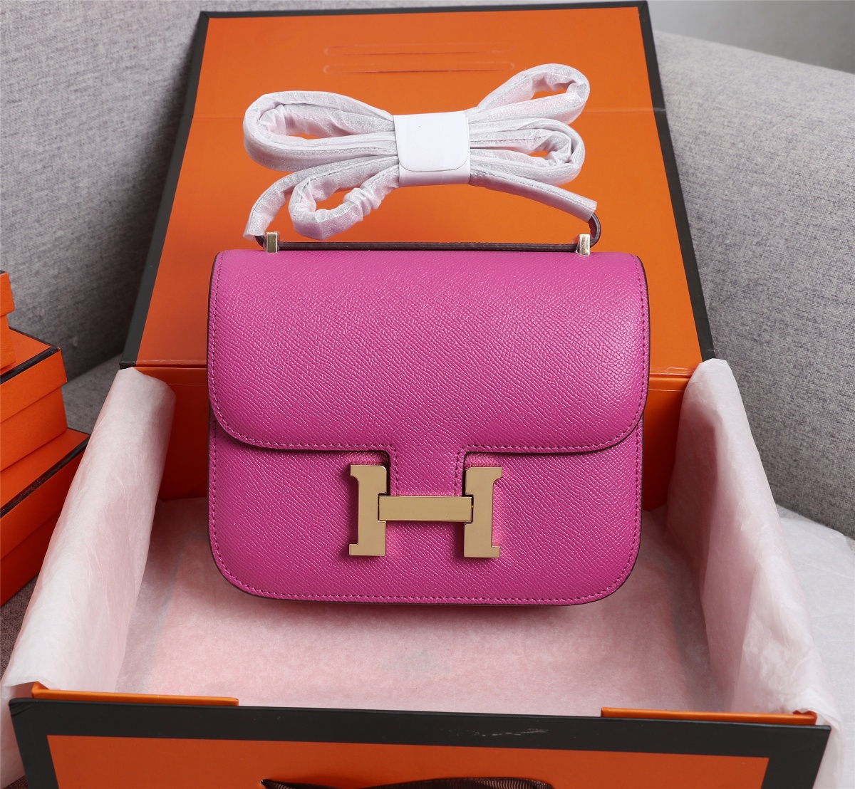 Constance 19/23 bag Purple Epsom Leather
