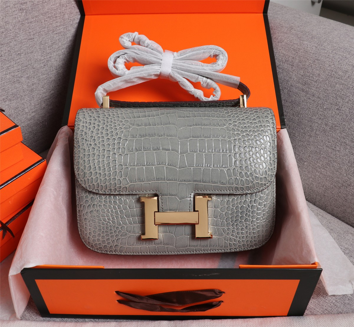Constance 24 bag crocodile Gold Hardware