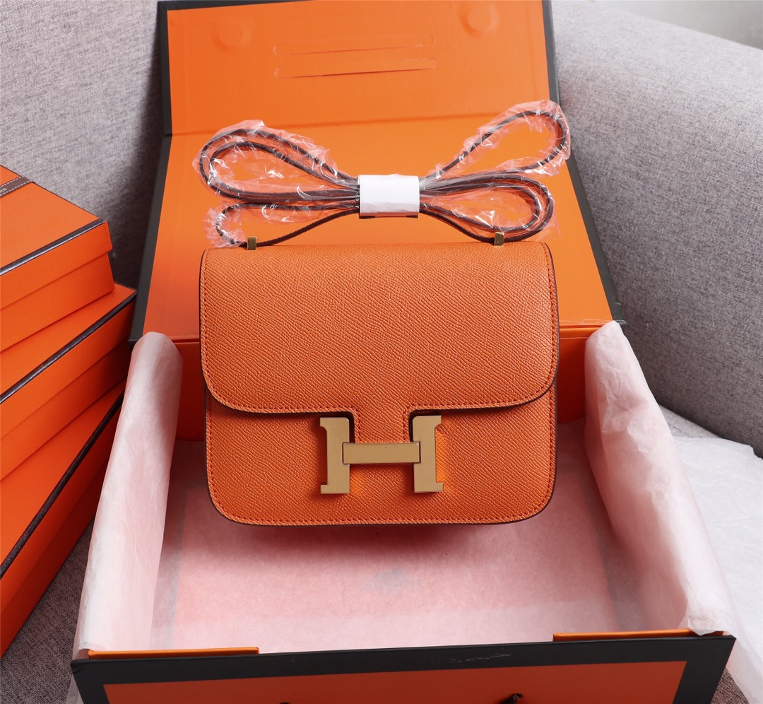 Constance 19/23 bag Orange Epsom Leather