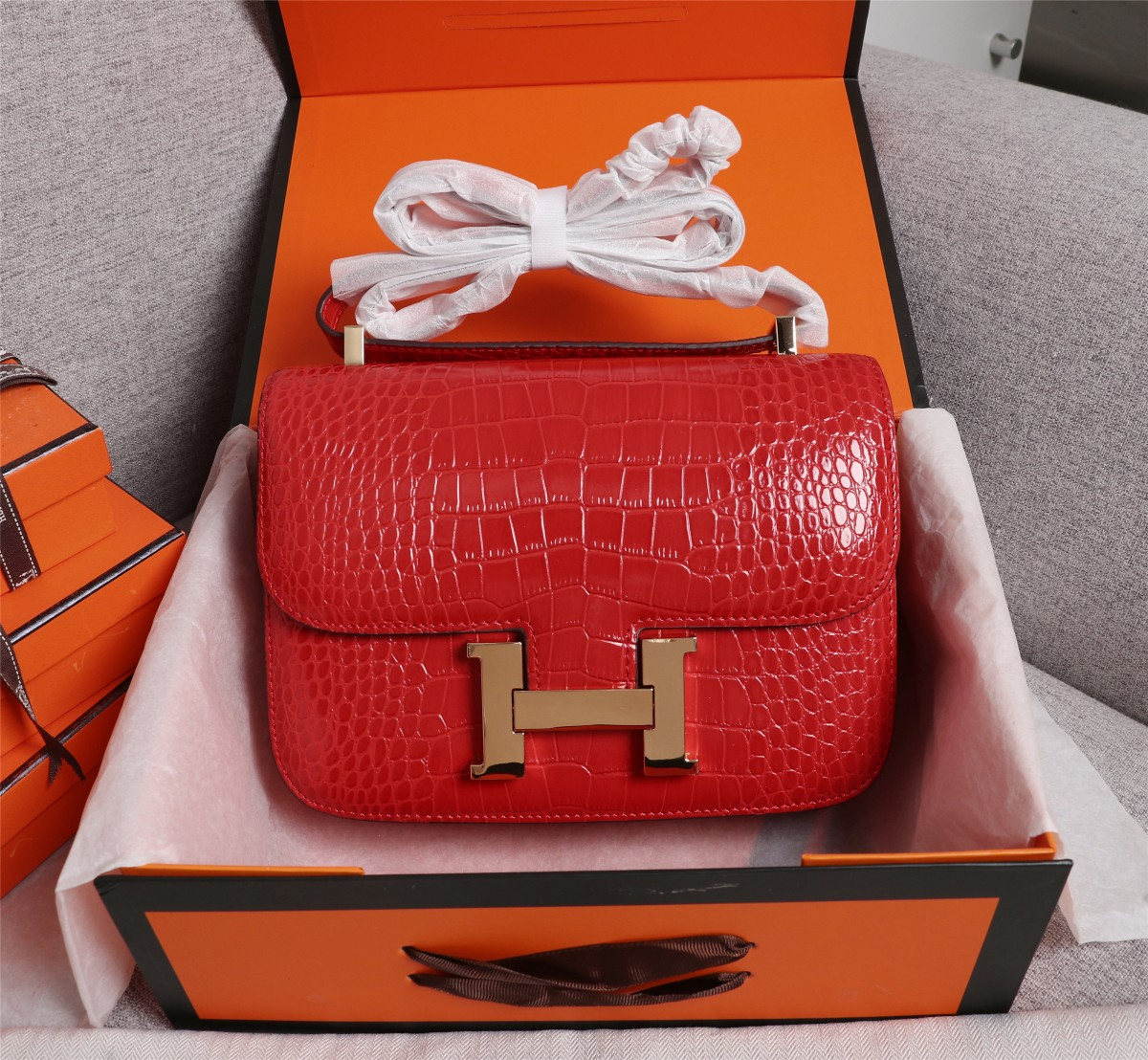 Constance 24 bag crocodile Gold Hardware