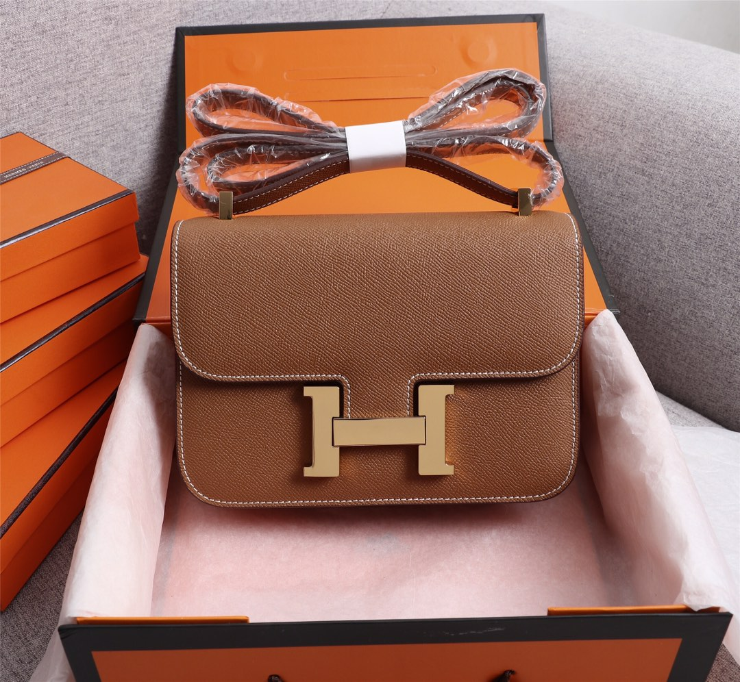 Constance 19/23 bag Brown Epsom Leather