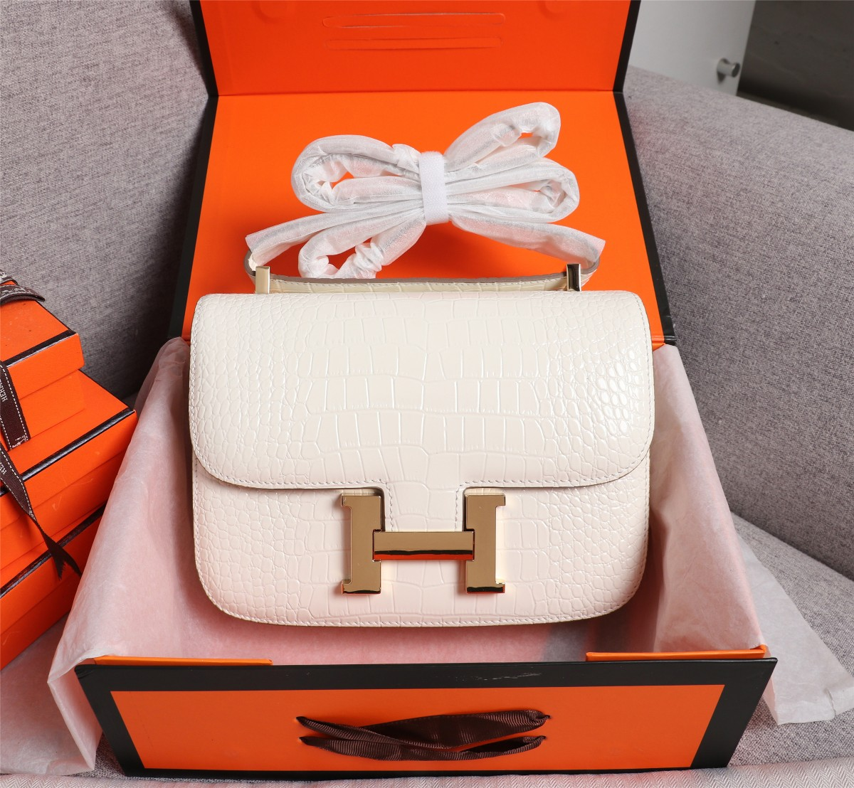Constance 24 bag crocodile Gold Hardware