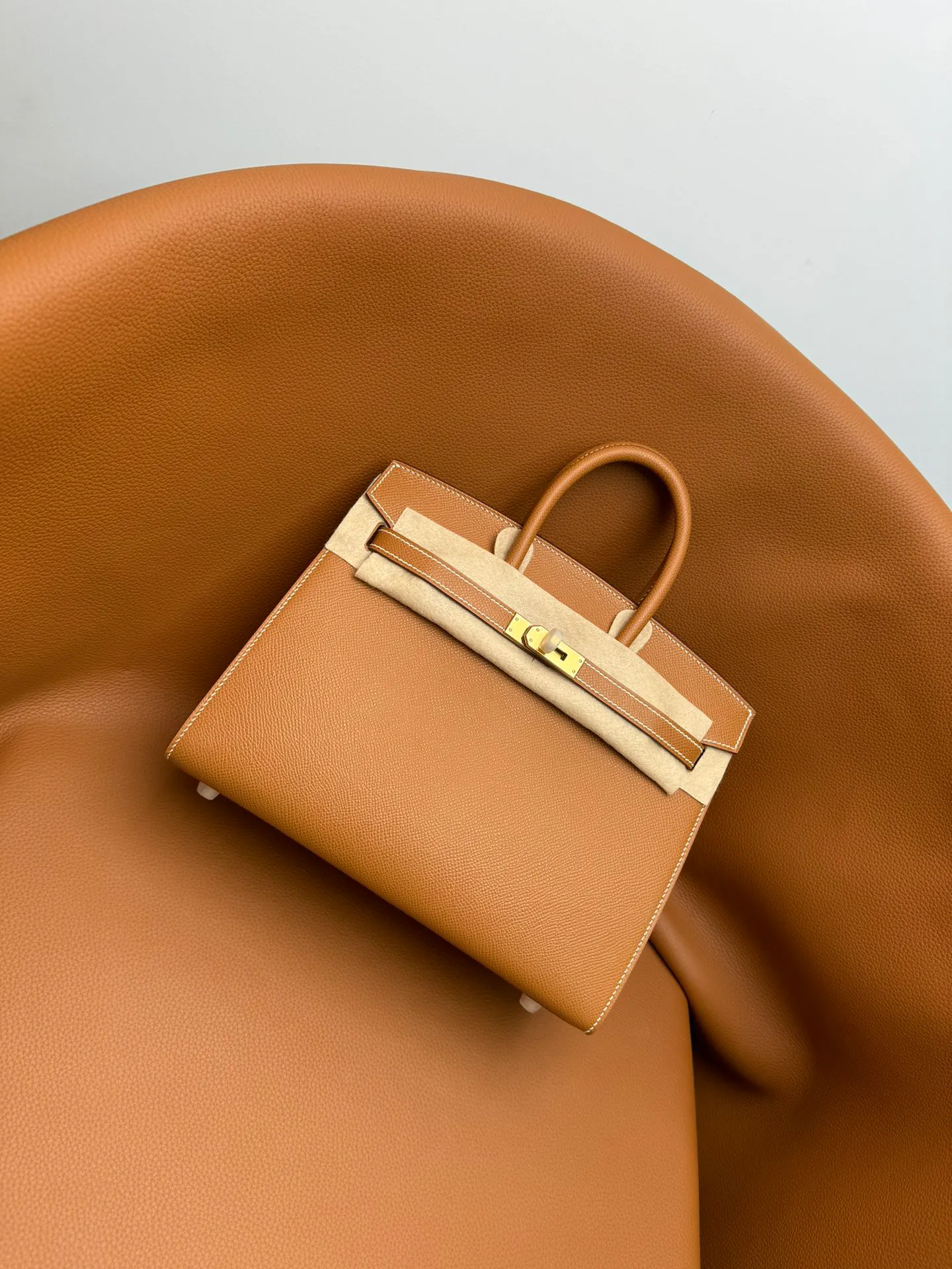 Birkin 25/30/35 Bag Gold (Amber Brown) Epsom Leather