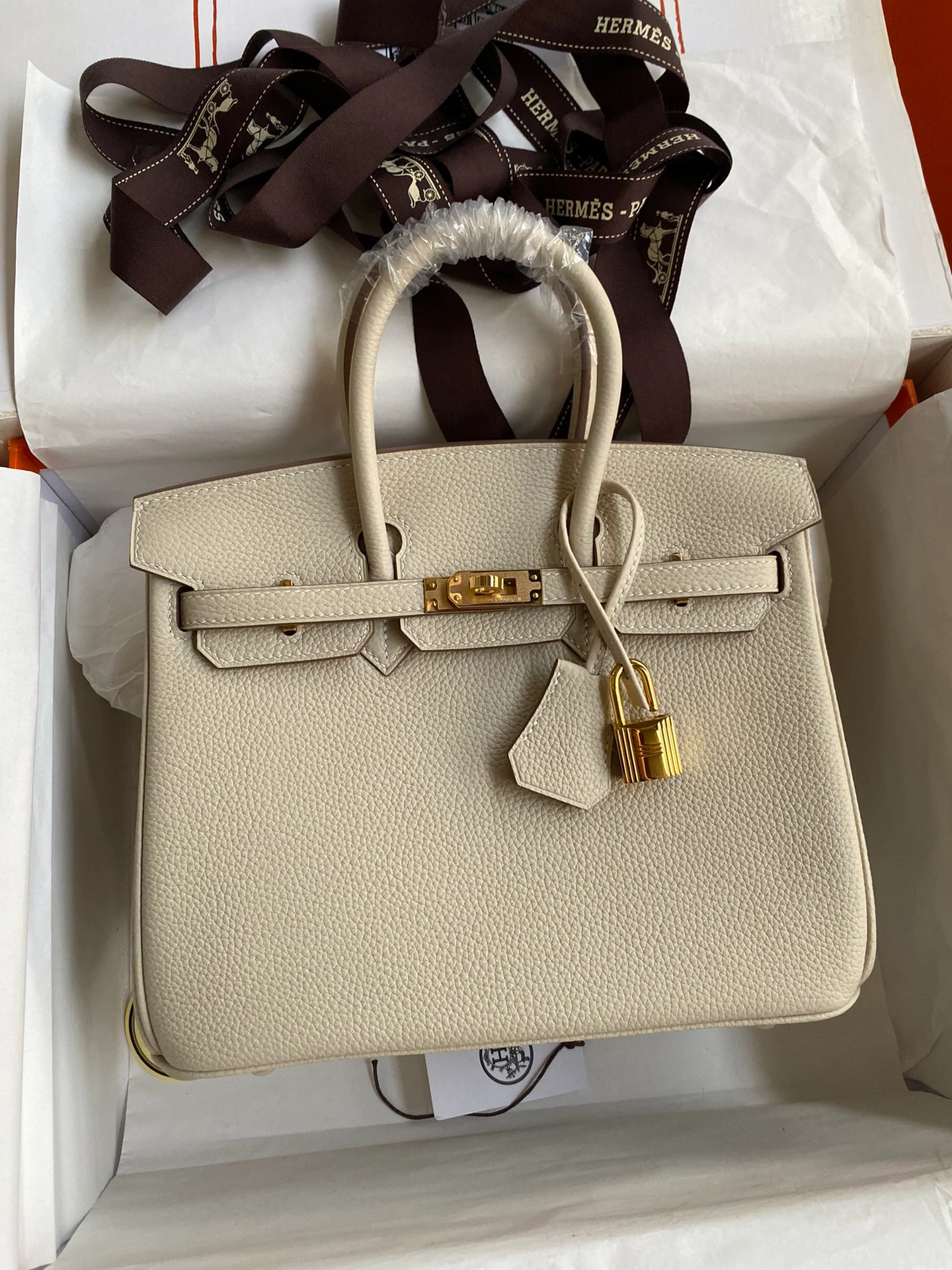 Birkin 25/30/35 Bag Nata Togo Leather